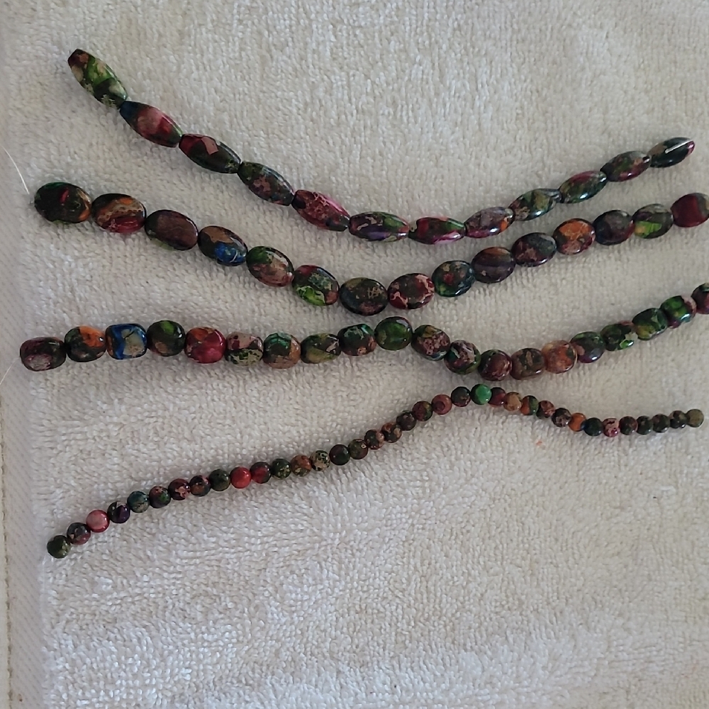 Jasper Bead Strands Set Of 4